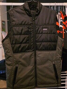Mens Googan Squad technical Vest. Black & Olive, Medium, Worn Once.